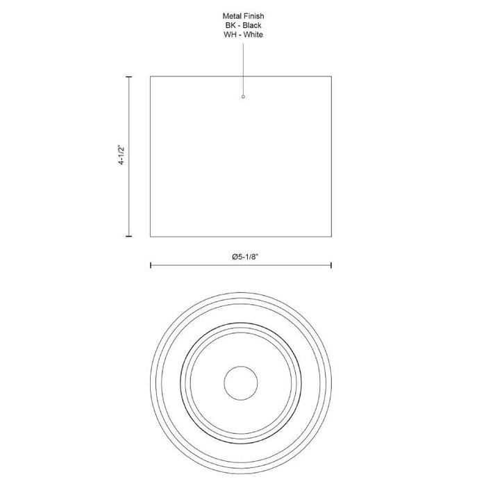 Kuzco FM10605-UNV Falco 5" LED Flush Mount