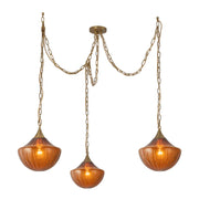 Alora Mood MP651312 Farrah 3-lt 12" Multi Pendant - Brushed Gold/Amber Opal Glass