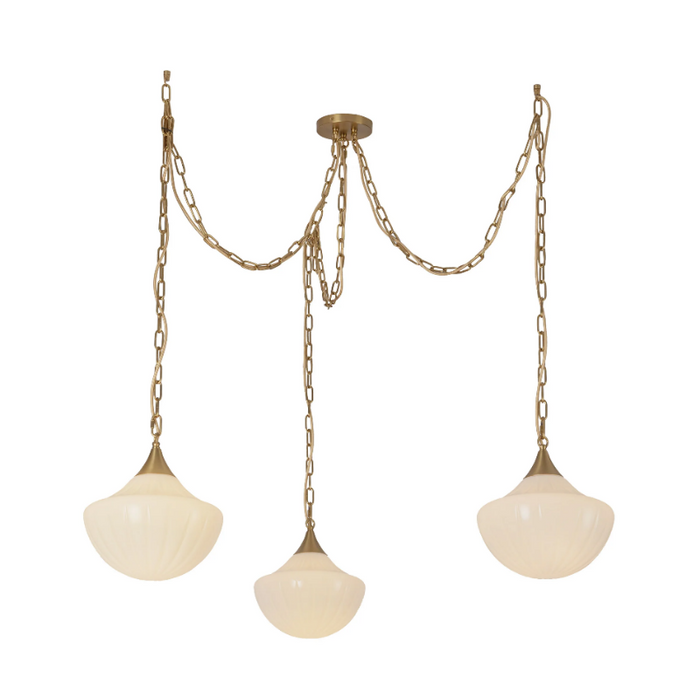 Alora Mood MP651312 Farrah 3-lt 12" Multi Pendant - Brushed Gold