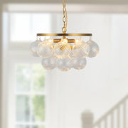 Alora Mood CH654318 Faye 3-lt 18" Chandelier - Brushed Gold/Clear Ribbed Glass