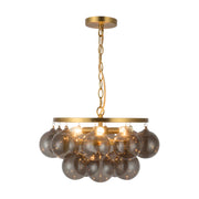 Alora Mood CH654318 Faye 3-lt 18" Chandelier - Brushed Gold/Smoked Glass