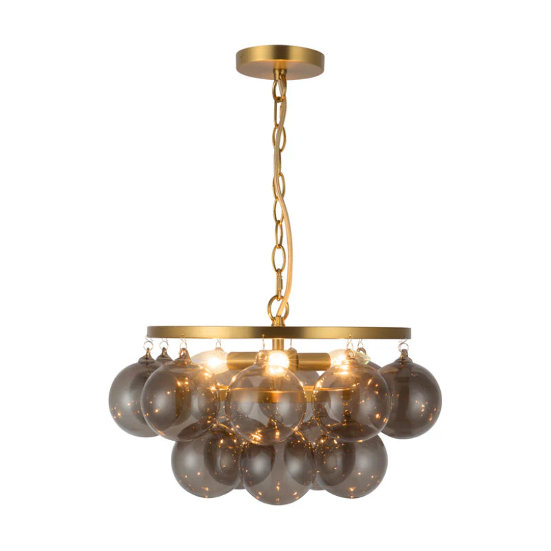 Alora Mood CH654318 Faye 3-lt 18" Chandelier - Brushed Gold/Smoked Glass
