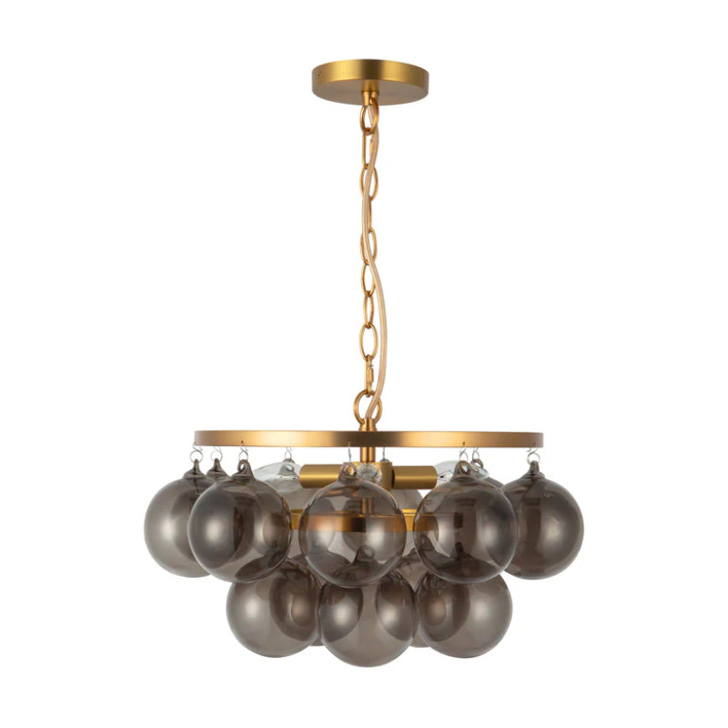Alora Mood CH654318 Faye 3-lt 18" Chandelier - Brushed Gold/Smoked Glass