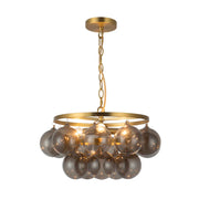 Alora Mood CH654318 Faye 3-lt 18" Chandelier - Brushed Gold/Smoked Glass