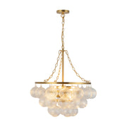 Alora Mood CH654624 Faye 6-lt 24" Chandelier - Brushed Gold/Clear Ribbed Glass