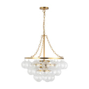Alora Mood CH654624 Faye 6-lt 24" Chandelier - Brushed Gold/Clear Ribbed Glass
