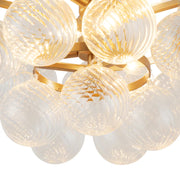 Alora Mood CH654624 Faye 6-lt 24" Chandelier - Brushed Gold/Clear Ribbed Glass