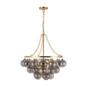 Alora Mood CH654624 Faye 6-lt 24" Chandelier - Brushed Gold/Smoked Glass