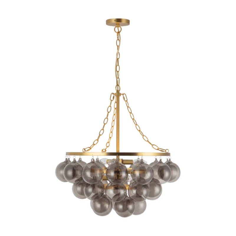 Alora Mood CH654624 Faye 6-lt 24" Chandelier - Brushed Gold/Smoked Glass