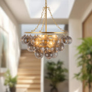Alora Mood CH654624 Faye 6-lt 24" Chandelier - Brushed Gold/Smoked Glass
