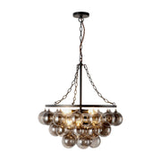 Alora Mood CH654624 Faye 6-lt 24" Chandelier - Matte Black/Smoked Glass