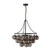 Alora Mood CH654624 Faye 6-lt 24" Chandelier - Matte Black/Smoked Glass