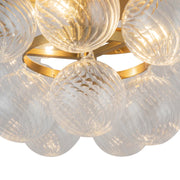 Alora Mood SF654318 Faye 3-lt 18" Semi-Flush Mount - Brushed Gold/Clear Ribbed Glass