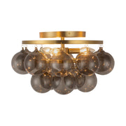Alora Mood SF654318 Faye 3-lt 18" Semi-Flush Mount - Brushed Gold/Smoked Glass
