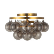 Alora Mood SF654318 Faye 3-lt 18" Semi-Flush Mount - Brushed Gold/Smoked Glass