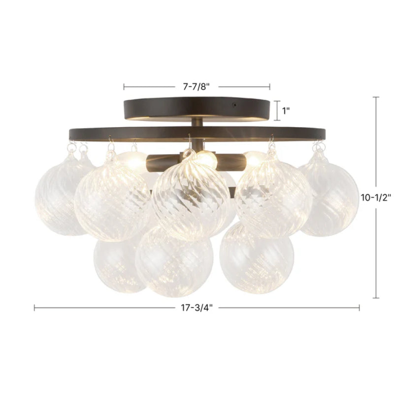 Alora Mood SF654318 Faye 3-lt 18" Semi-Flush Mount