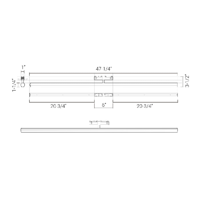 Elite FG-L2S-48 Groove 48" 48V Linear Surface Light