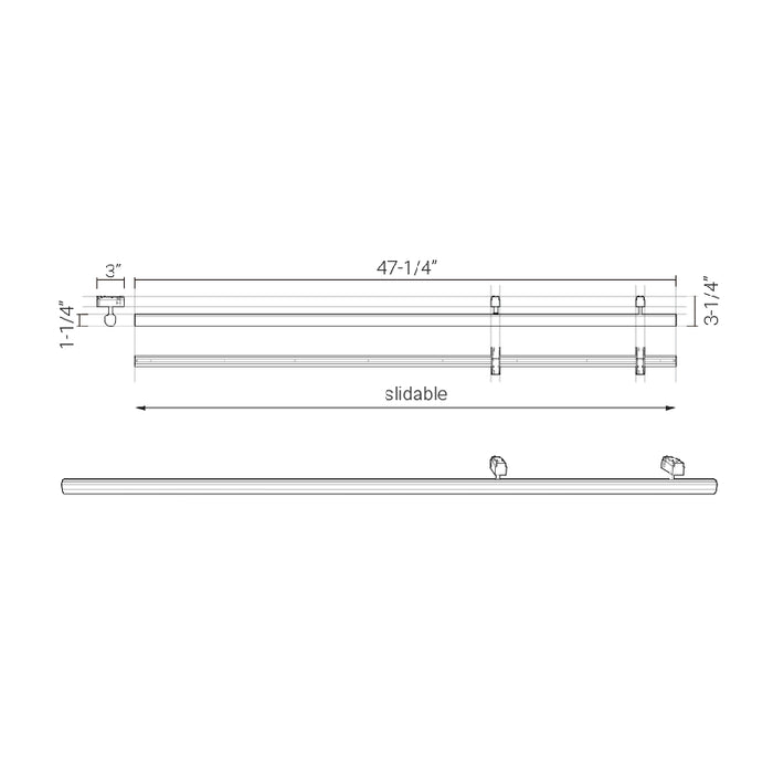 Elite FG-L5S-48 Groove 48" 48V Linear Surface Light