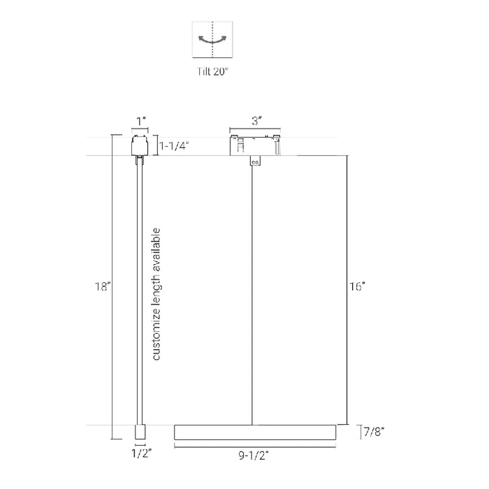 Elite FG-WL-2 Groove 48V Wall Light
