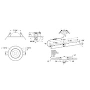 Dals FGM2-CDW Pivot 2" Flat Round Gimbal Recessed, 5CCT+Dim-to-Warm