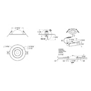 Dals FGM3-CDW Pivot 3" Flat Round Gimbal Recessed, 5CCT+Dim-to-Warm