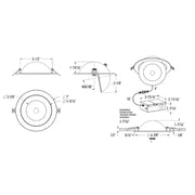Dals FGM6-CDW Pivot 6" Flat Round Gimbal Recessed, 5CCT+Dim-to-Warm