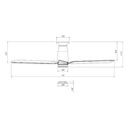 Modern Forms FH-W2502-52L Smooth Flush 52" Outdoor Ceiling Fan with LED Light Kit