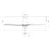 Modern Forms FH-W2502-52L Smooth Flush 52" Outdoor Ceiling Fan with LED Light Kit