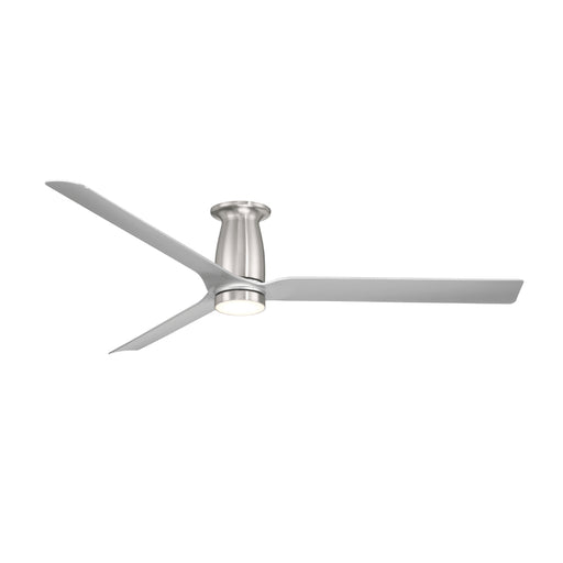 Modern Forms FH-W2502-52L Smooth Flush 52" Outdoor Ceiling Fan with LED Light Kit - Brushed Nickel