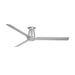 Modern Forms FH-W2502-52L Smooth Flush 52" Outdoor Ceiling Fan with LED Light Kit - Brushed Nickel