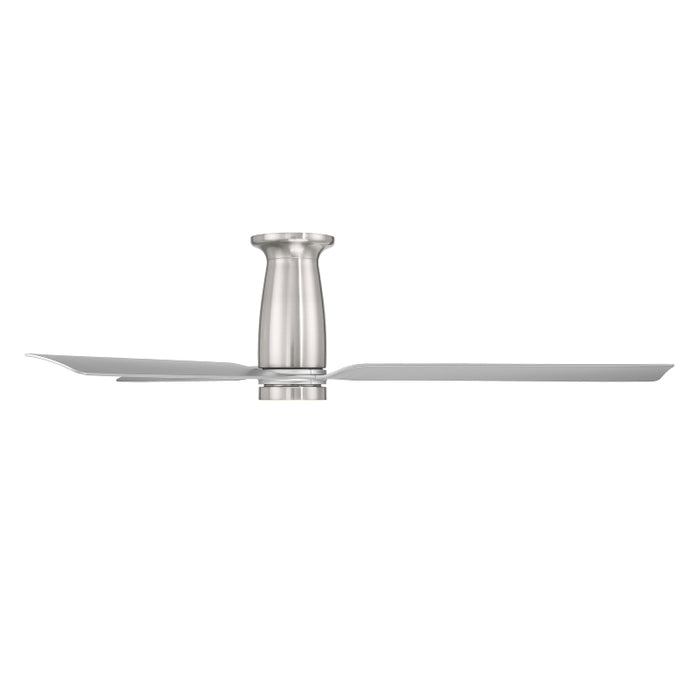 Modern Forms FH-W2502-52L Smooth Flush 52" Outdoor Ceiling Fan with LED Light Kit - Brushed Nickel