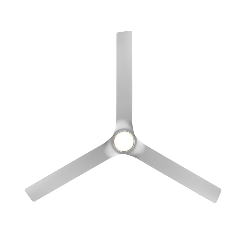 Modern Forms FH-W2502-52L Smooth Flush 52" Outdoor Ceiling Fan with LED Light Kit - Brushed Nickel