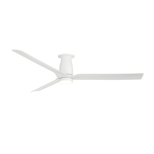 Modern Forms FH-W2502-52L Smooth Flush 52" Outdoor Ceiling Fan with LED Light Kit - Matte White