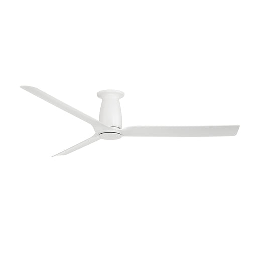 Modern Forms FH-W2502-52L Smooth Flush 52" Outdoor Ceiling Fan with LED Light Kit - Matte White