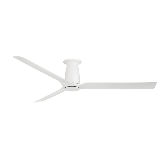 Modern Forms FH-W2502-52L Smooth Flush 52" Outdoor Ceiling Fan with LED Light Kit - Matte White