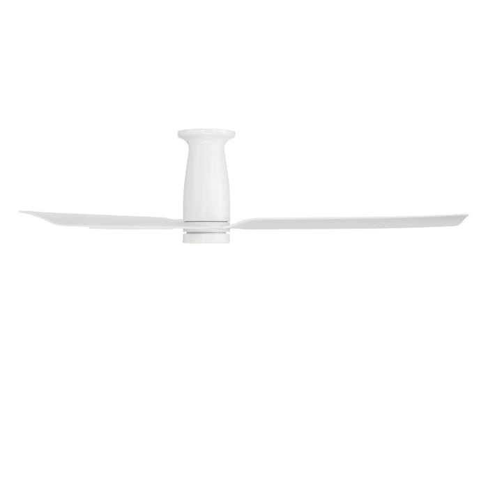 Modern Forms FH-W2502-52L Smooth Flush 52" Outdoor Ceiling Fan with LED Light Kit - Matte White