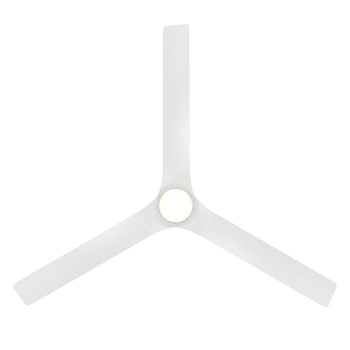 Modern Forms FH-W2502-52L Smooth Flush 52" Outdoor Ceiling Fan with LED Light Kit - Matte White
