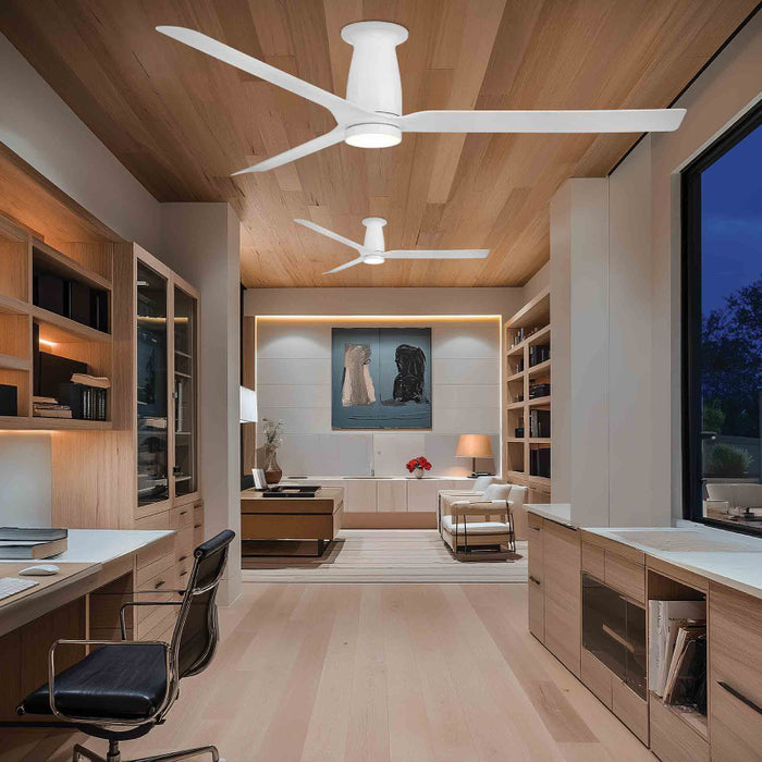 Modern Forms FH-W2502-52L Smooth Flush 52" Outdoor Ceiling Fan with LED Light Kit