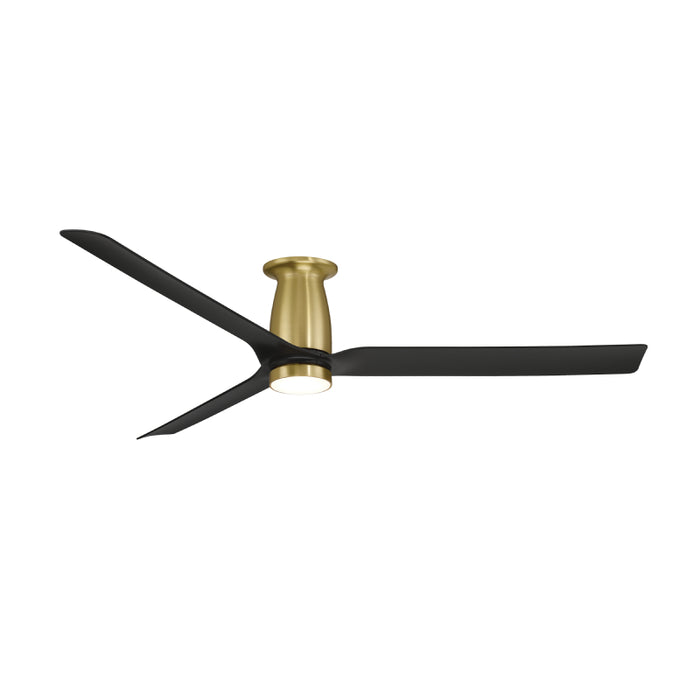 Modern Forms FH-W2502-52L Smooth Flush 52" Outdoor Ceiling Fan with LED Light Kit - Soft Brass