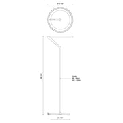 Kuzco FL27766 Roda 1-lt 66" Tall LED Floor Lamp