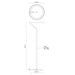 Kuzco FL27766 Roda 1-lt 66" Tall LED Floor Lamp