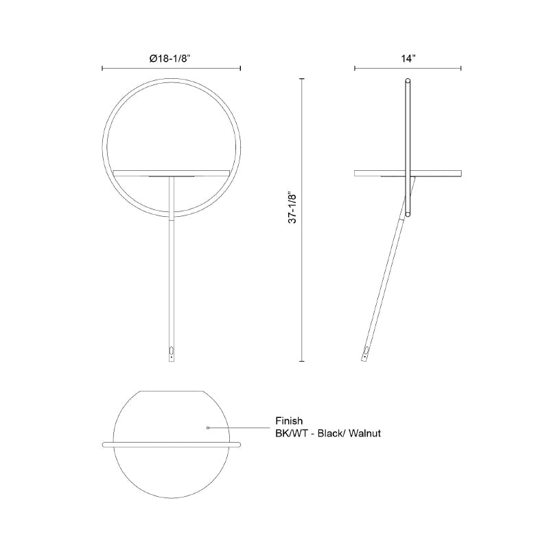 Kuzco FL83818 Maya 1-lt 37" Tall LED Floor Lamp