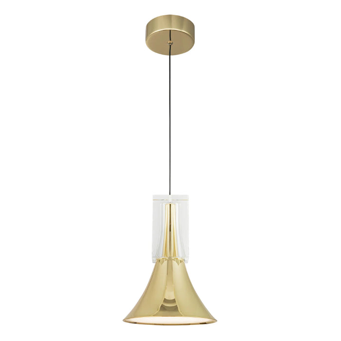 Kuzco PD94108 Floe 1-lt 8" LED Pendant - Metallic Brass