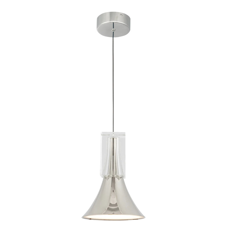 Kuzco PD94108 Floe 1-lt 8" LED Pendant - Polished Nickel