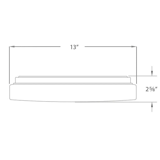 WAC FM-113 BLO 13" LED Flush Mount, CCT