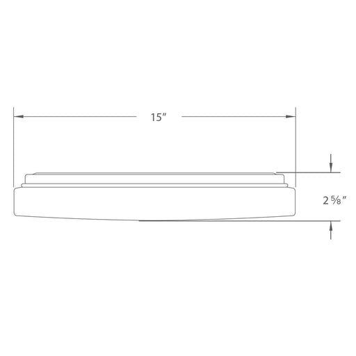 WAC FM-115 BLO 15" LED Flush Mount, CCT