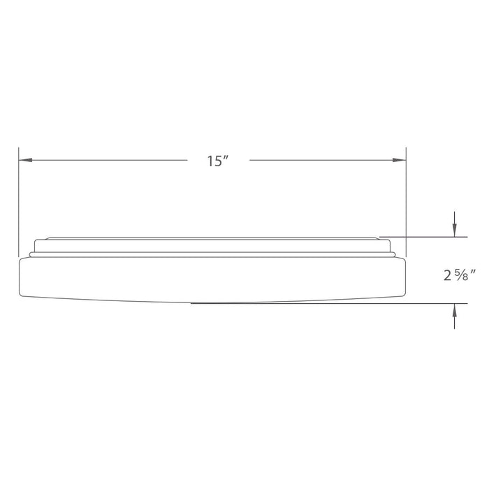 WAC FM-115 BLO 15" LED Flush Mount, CCT