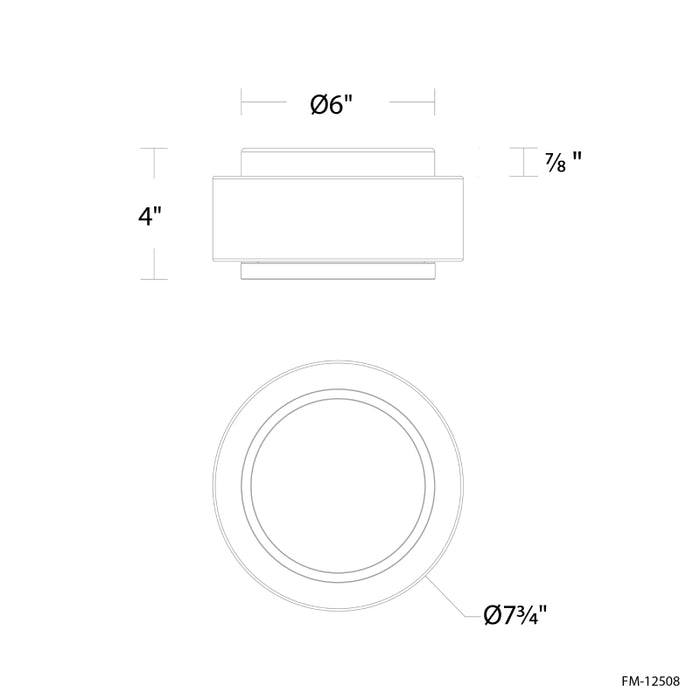 Modern Forms FM-12508 Preston 1-lt 8" LED Flush Mount