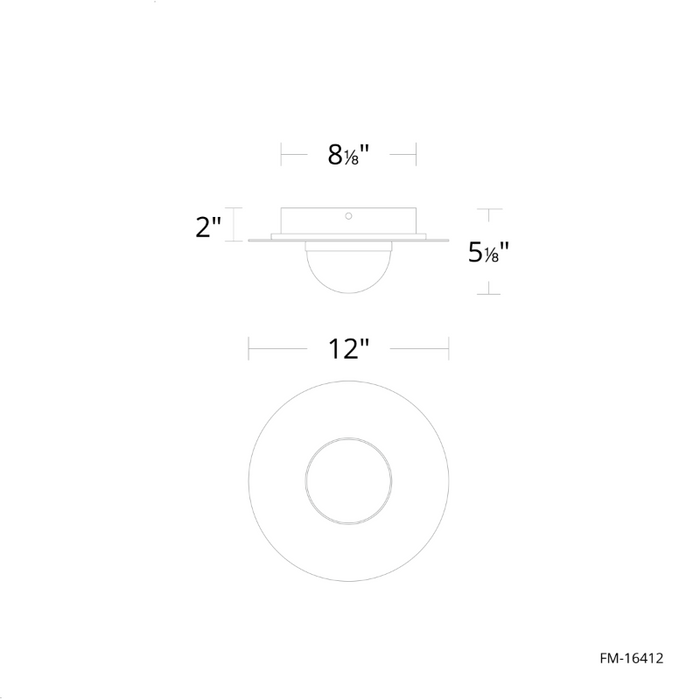 Modern Forms FM-16412 Landed 12" LED Flush Mount