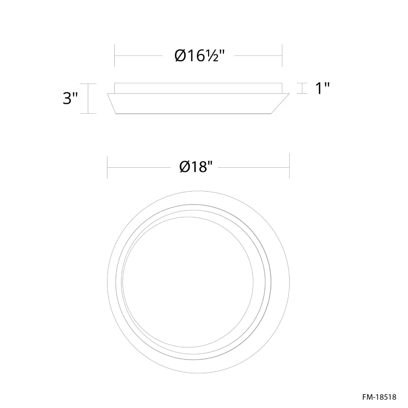 Modern Forms FM-18518 Tinzel 1-lt 18" LED Flush Mount
